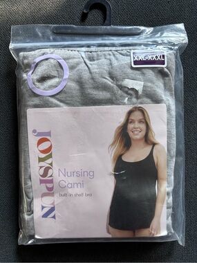 Nursing Cami Tank- Gray -built in bra